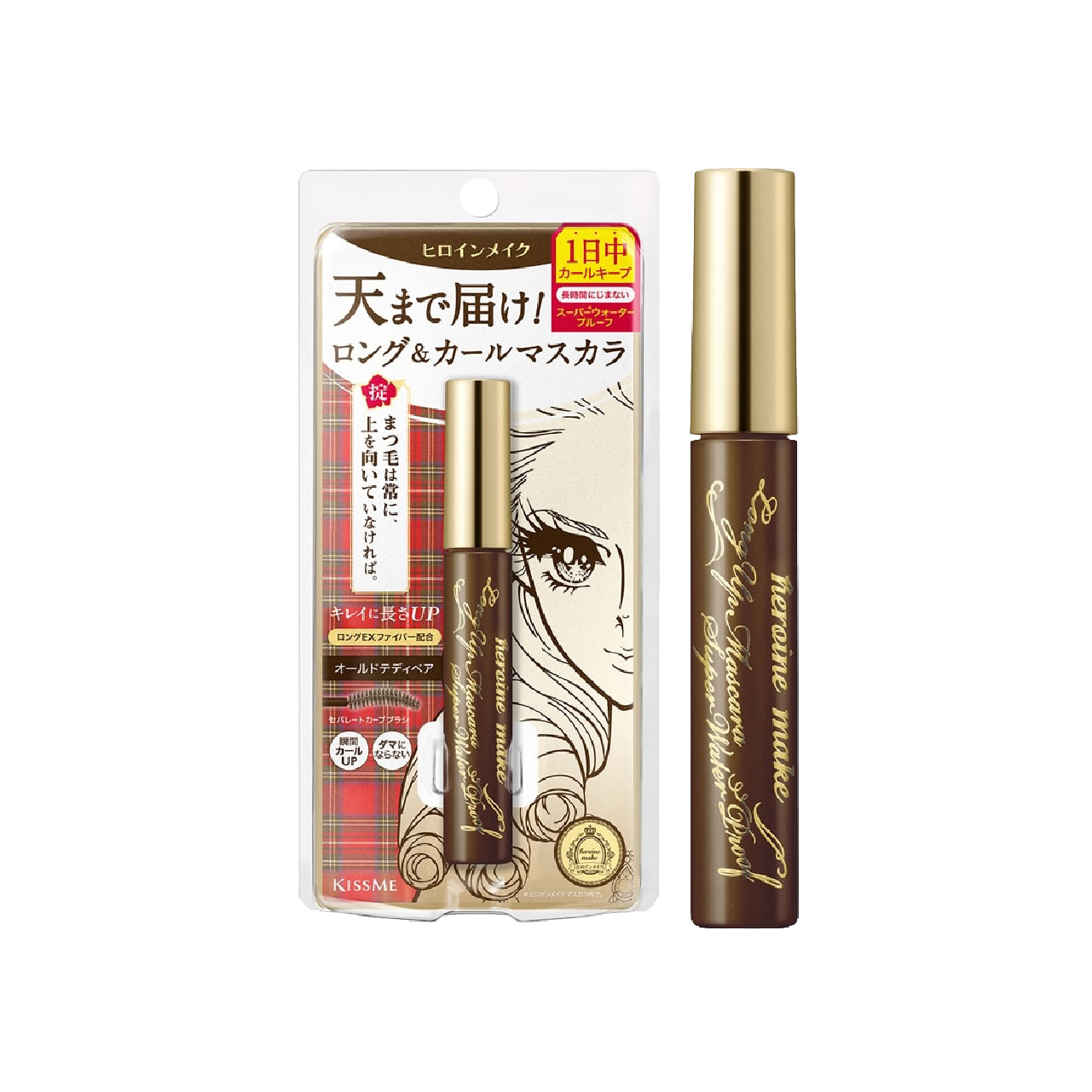 Mascara Chuốt Cong Và Dài Mi - Kissme Heroine Make Long Up Mascara Super Wp Màu Nâu ( Phiên Bản Giới Hạn)